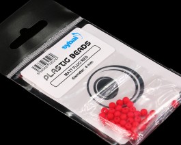 Plastic Beads, 4 mm, Matt Fluo Red